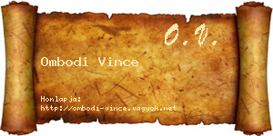 Ombodi Vince névjegykártya